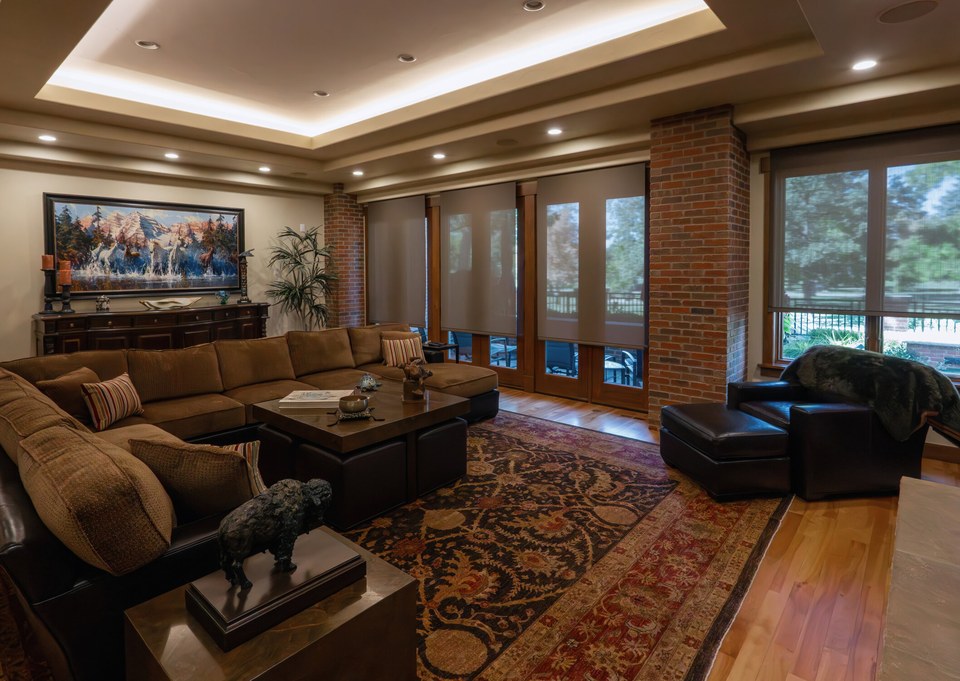 Insolroll solar roller shades with outdoor views visible through the fabric